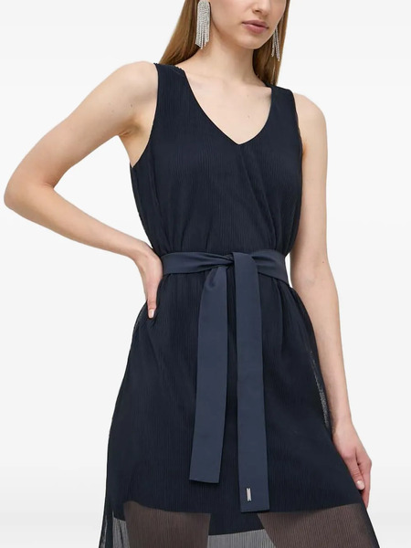  Armani Exchange Sleeveless Belted Dress - Blue 