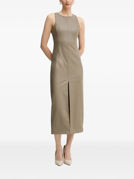  Armani Exchange Sleeveless Split-detail Midi Dress - Neutrals 