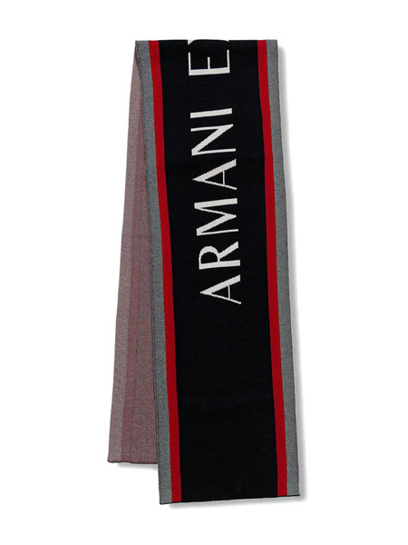  Armani Exchange Stripe-detail Scarf - Blue 