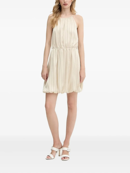  Armani Exchange Striped Halterneck Mini Day Dress - Neutrals 