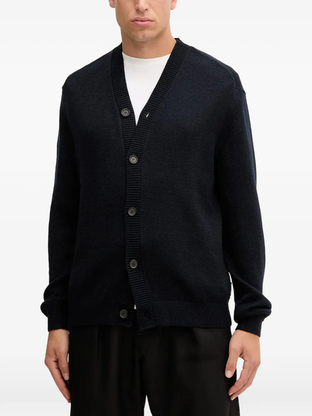  Armani Exchange V-neck Cardigan - Blue 
