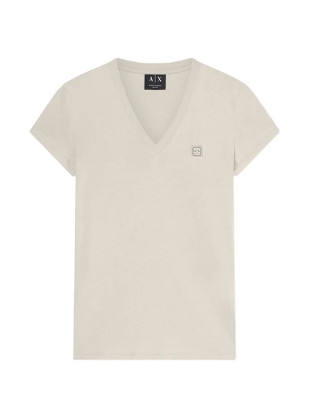  Armani Exchange V-neck Short-sleeved T-shirt - Neutrals 