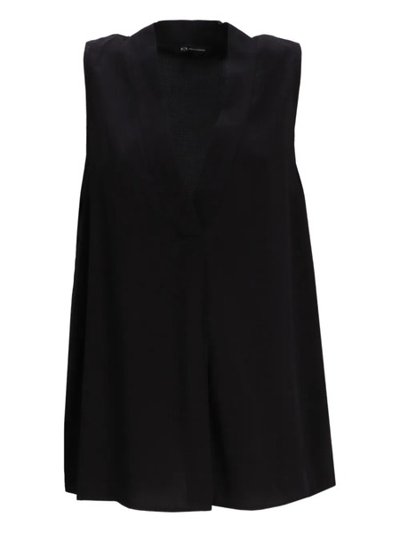 Armani Exchange V-neck Sleeveless Top - Black 
