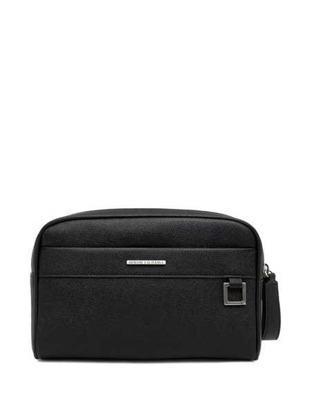  Armani Exchange Zipped Wash Bag - Black 