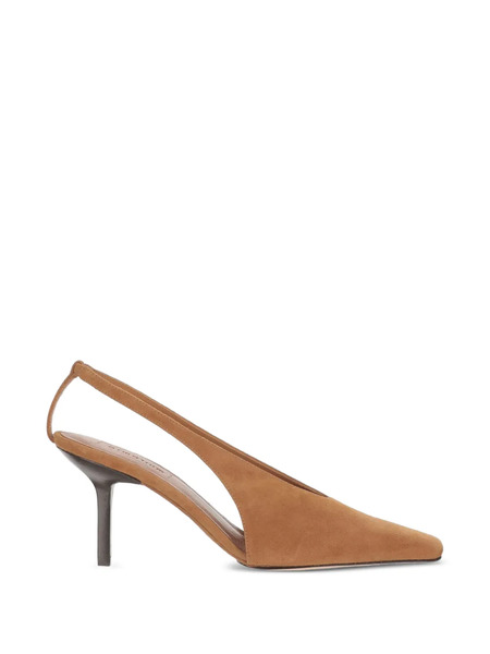  Armarium Evelina Square-toe Suede Pumps - Brown 