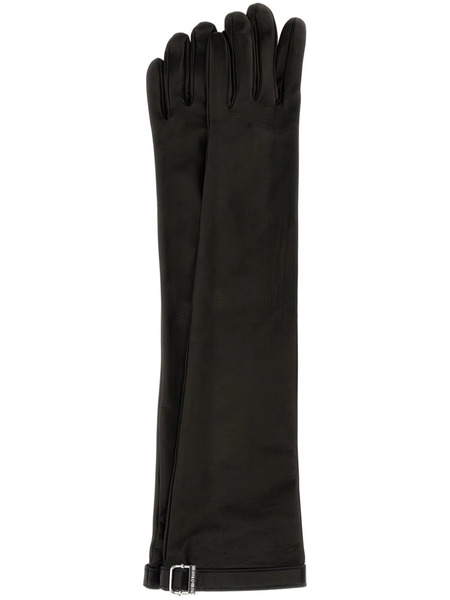  Armarium Long Leather Gloves - Black 