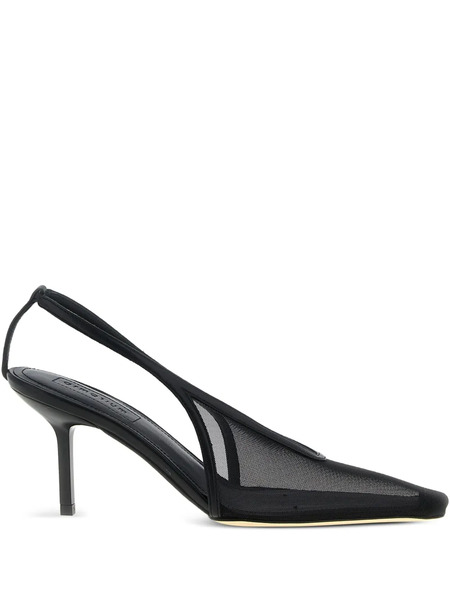  Armarium 75mm Evelina Mesh Slingback Pumps - Black 