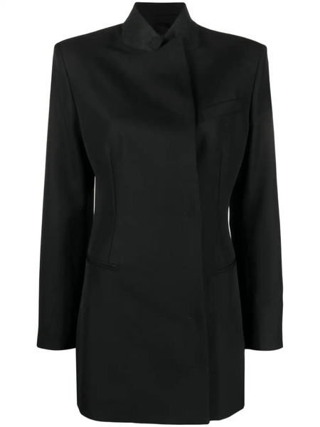  Armarium No-lapels Virgin Wool Blazer - Black 