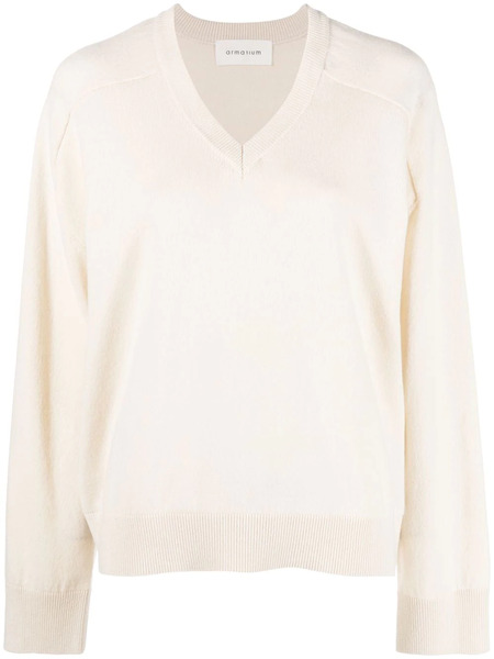  Armarium V-neck Knitted Jumper - White 