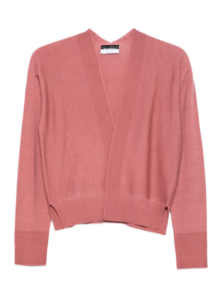  Arovescio Side-split Cropped Cardigan - Pink 