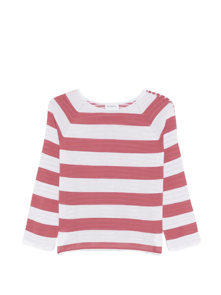  Arovescio Striped-pattern T-shirt - Pink 