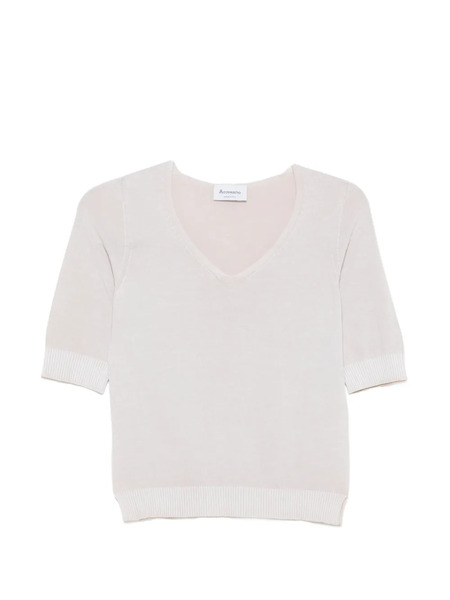 Arovescio V-neck Knitted T-shirt - Neutrals 