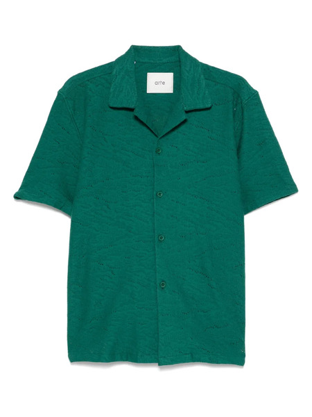  Arte Antwerp Crochet Shirt - Green 
