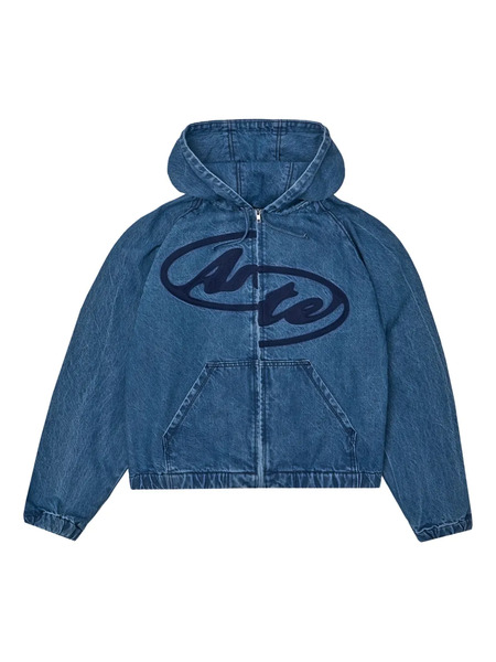  Arte Antwerp Hooded Logo Jacket - Blue 