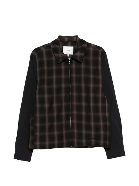  Arte Antwerp Plaid-pattern Zip-up Jacket - Blue 