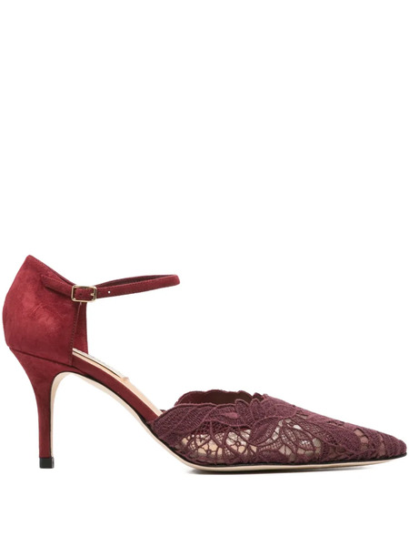  Arteana Lace Ankle-strap Pumps - Red 