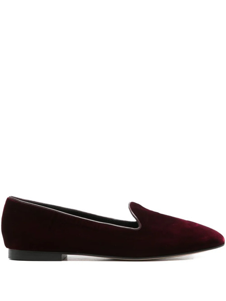  Arteana Velvet-finish Ballet Flats - Red 