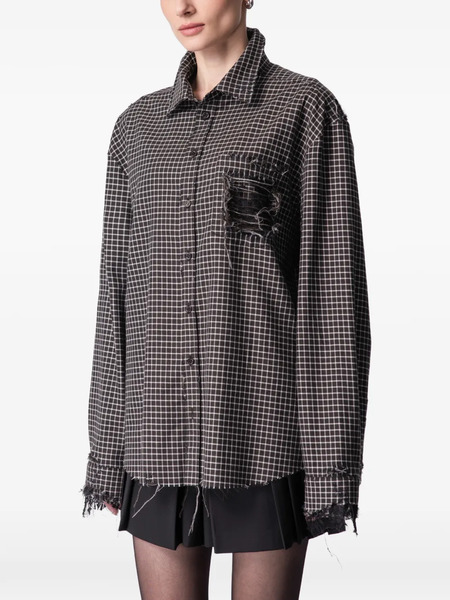  Article Ten Check-pattern Shirt - Black 