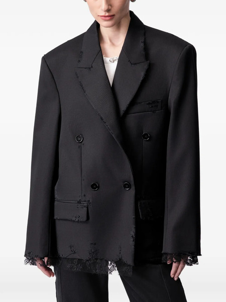  Article Ten Lace-details Blazer - Black 