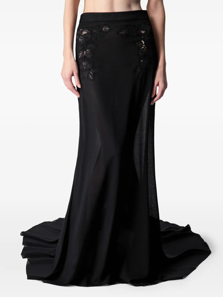  Article Ten Semi-sheer Maxi Skirt - Black 