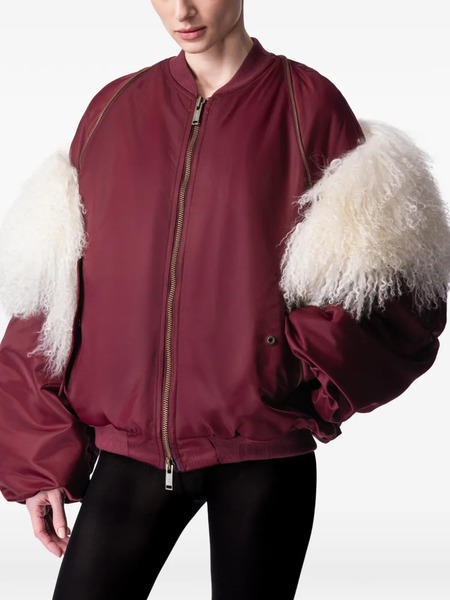  Article Ten Shearling-panel Bomber Jacket - Red 