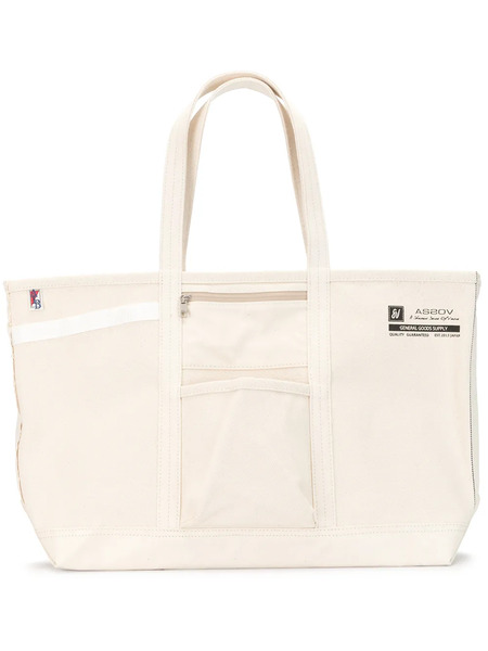  As2ov Alberton Canvas Tote Bag - Neutrals 