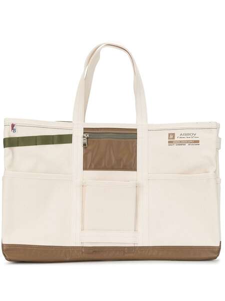  As2ov Alberton Canvas Tote Bag - White 