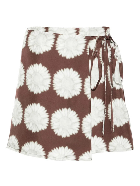  Asceno Positano Mini Skirt - Brown 