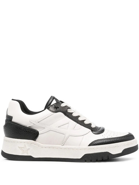  Ash Blake Lace-up Leather Sneakers - Black 