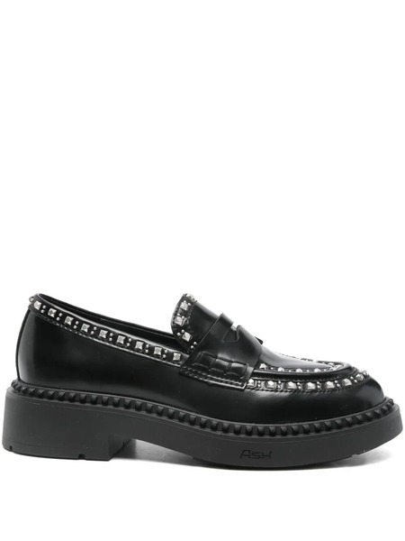 Ash Mikka Leather Loafers - Black 