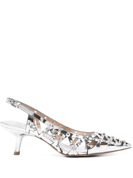  Ash 55mm Bizarre Slingback Pumps - Silver 