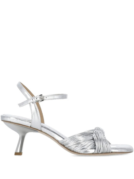  Ash 70mm Knotted Ankle-strap Sandals - Silver 