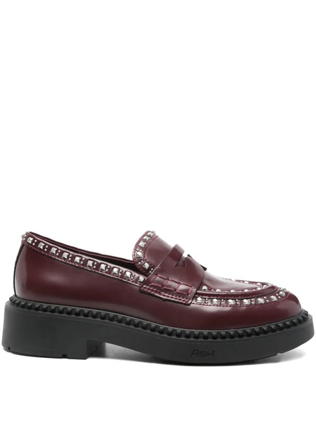  Ash Studded Leather Loafers - Red 