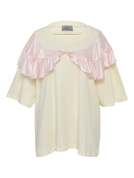  Ashley Williams Ruffled Curtain T-shirt - Neutrals 