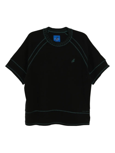  Asics Slogan-embroidered T-shirt - Black 