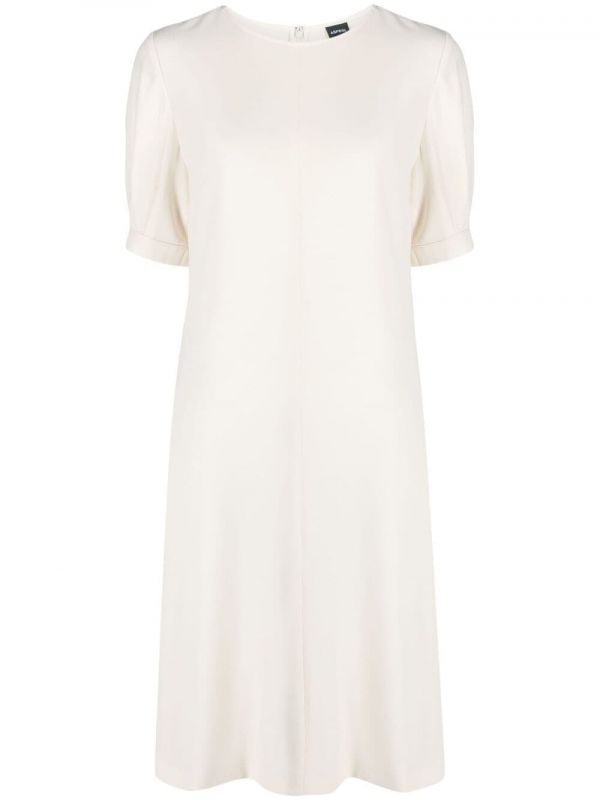  Aspesi Button-embellished Puff Sleeve Dress - Neutrals 