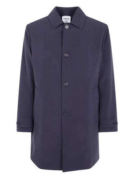  Aspesi Buttoned Trench Coat - Blue 