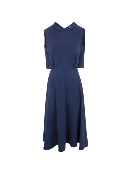  Aspesi Draped-panel Midi Dress - Blue 