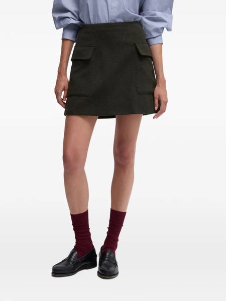  Aspesi Flap-pocket Mini Skirt - Green 