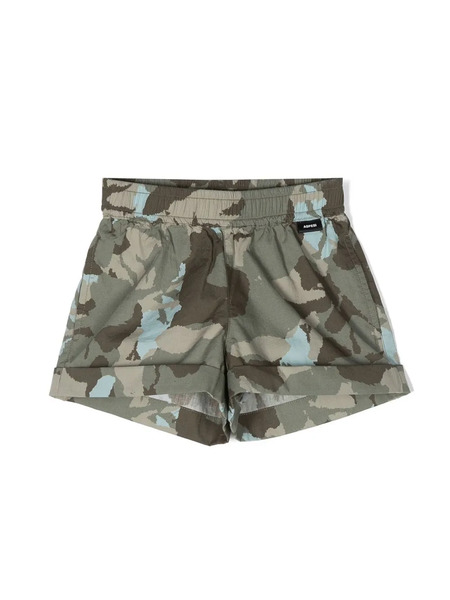  Aspesi Kids Camouflage-print Shorts - Green 