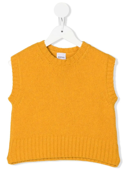  Aspesi Kids Crew-neck Knitted Top - Yellow 