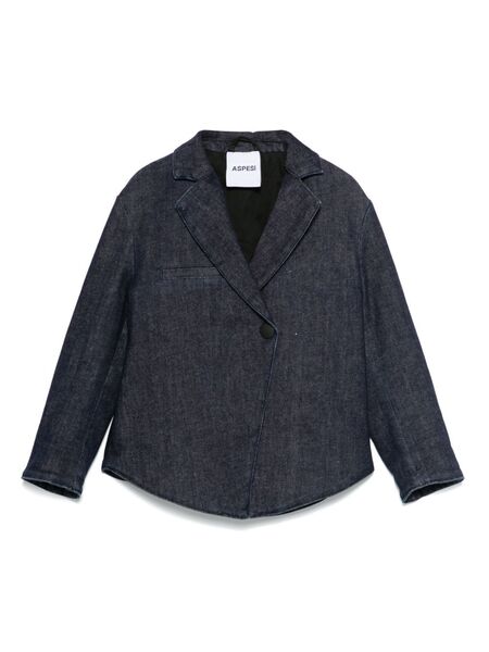  Aspesi Kids Denim Blazer - Blue 