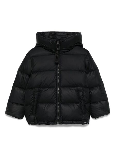  Aspesi Kids Hooded Puffer Jacket - Black 