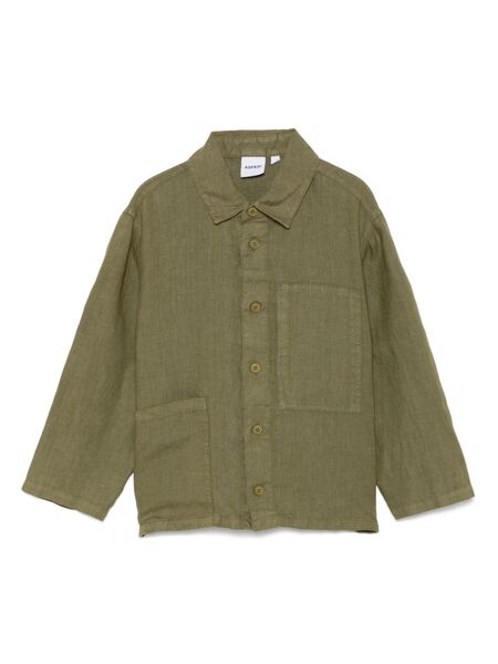  Aspesi Kids Linen Shirt - Green 