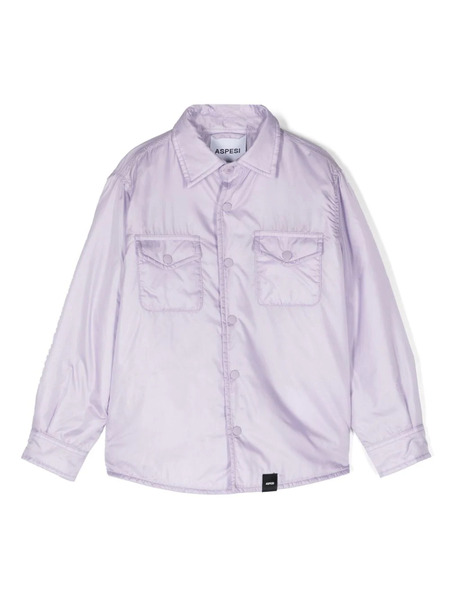  Aspesi Kids Padded Shirt Jacket - Purple 