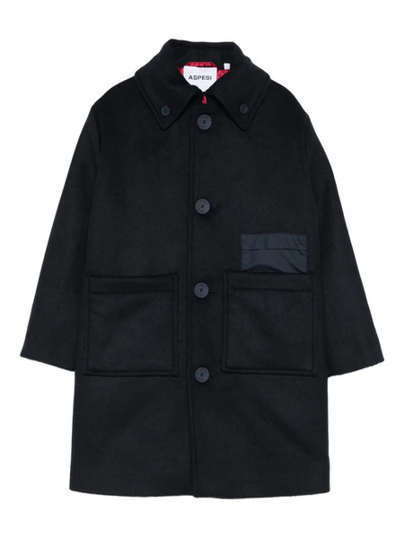  Aspesi Kids Patch-pocket Coat - Blue 
