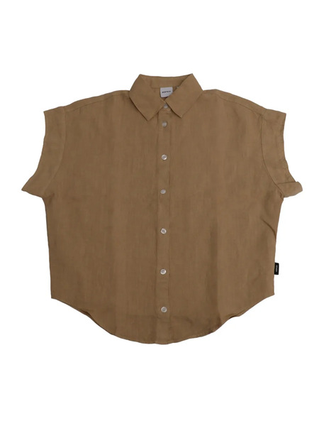  Aspesi Kids Short-sleeve Button-up Shirt - Brown 