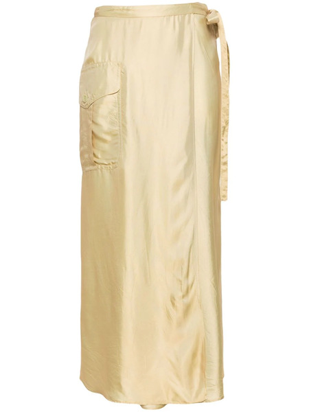  Aspesi Metallic Wrap Cargo Skirt - Yellow 