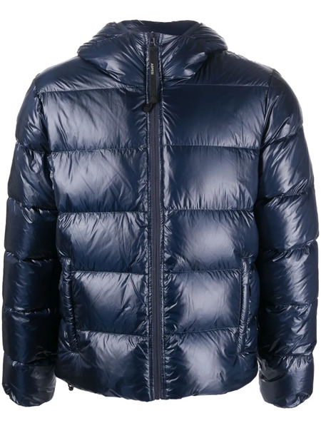  Aspesi Padded Feather-down Hooded Jacket - Blue 