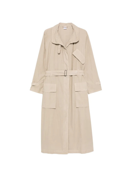  Aspesi Patch Pocket Belted Coat - Neutrals 